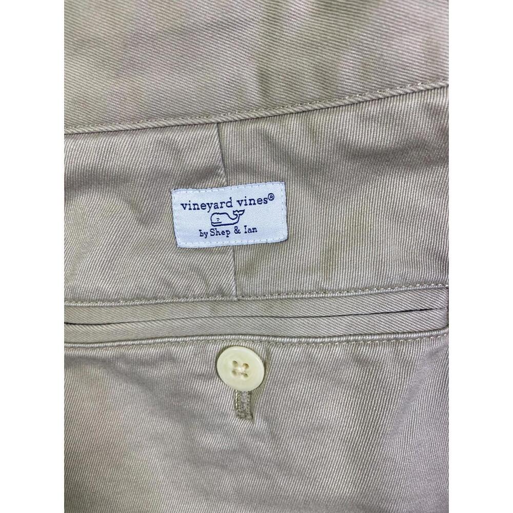 Vineyard Vines Breaker Chino Pants Men's 34x32 Beige Flat Front Khakis Golf